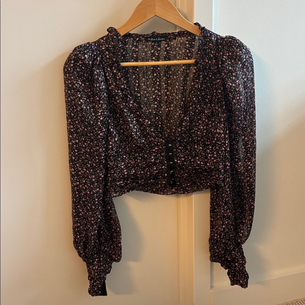 For Love & Lemons long sleeved floral top